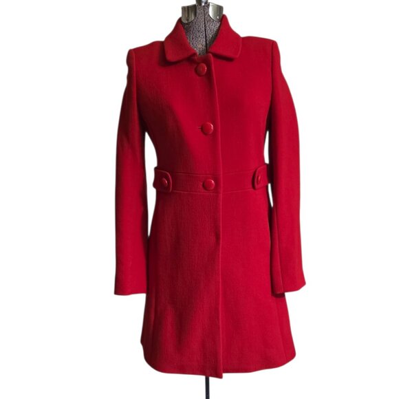 Size 4 J. Crew Wool Blend Peacoat - Picture 1 of 9